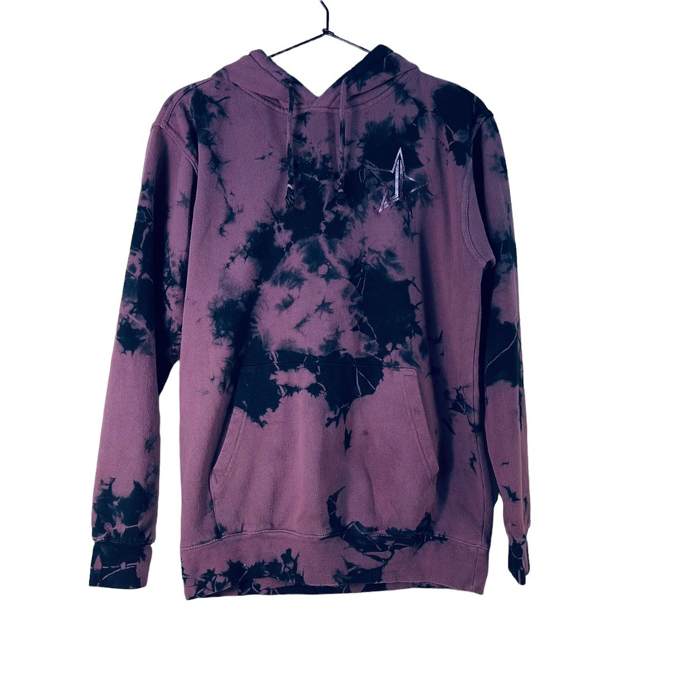 Jeffree Star Womens Hoodie Sweatshirt Purple Pullover Tie Dye Long Sleeve S